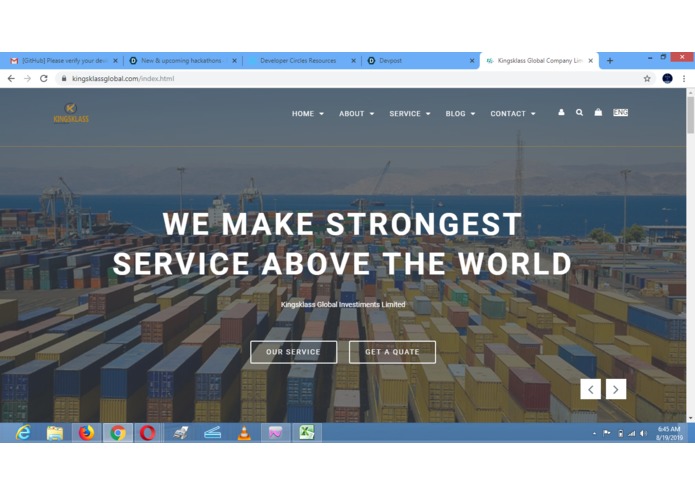My project made called kingsklassglobal investments company  – screenshot 3