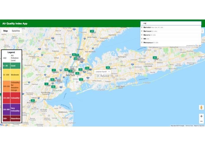 Twilio Air Quality Alert App – screenshot 1