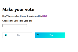 Aragon Voting Widget