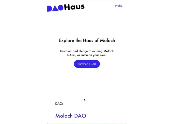 DAOHaus – screenshot 1