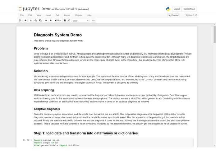 Adaptive diagnosis system for under-developed regions – screenshot 2