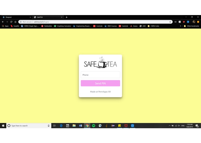 SafeTEA – screenshot 1