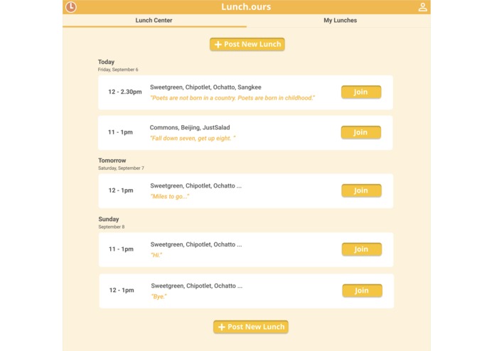 Lunch.ours – screenshot 3