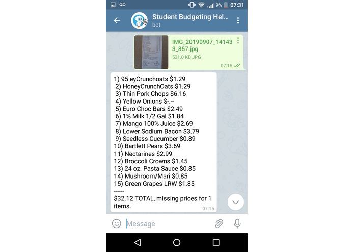 Student Budgeting Helper – screenshot 1