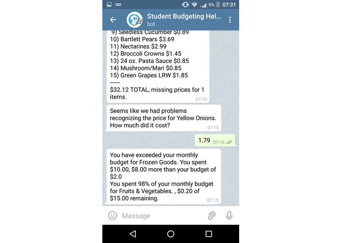 Student Budgeting Helper – screenshot 2