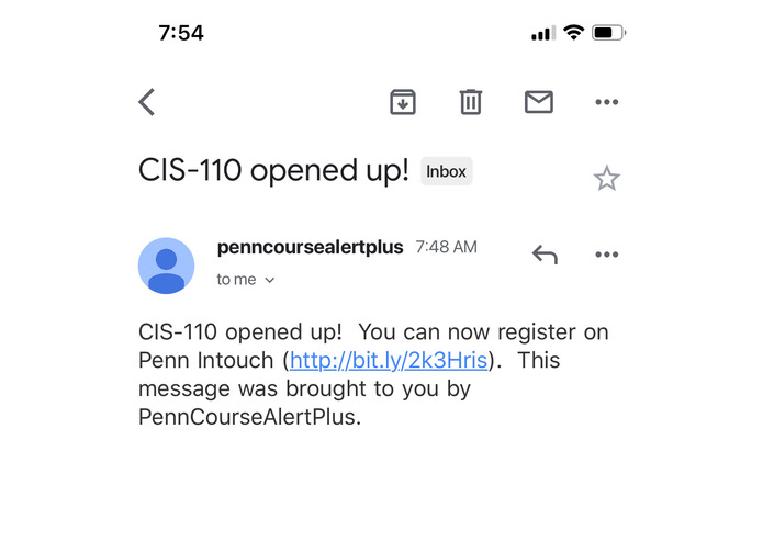 Penn Course Alert Plus – screenshot 11