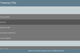 Freshman FAQ