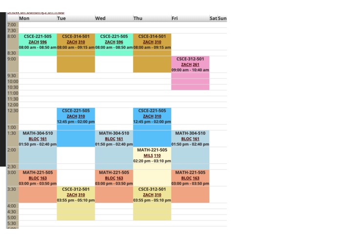 Legacy Schedule – screenshot 2