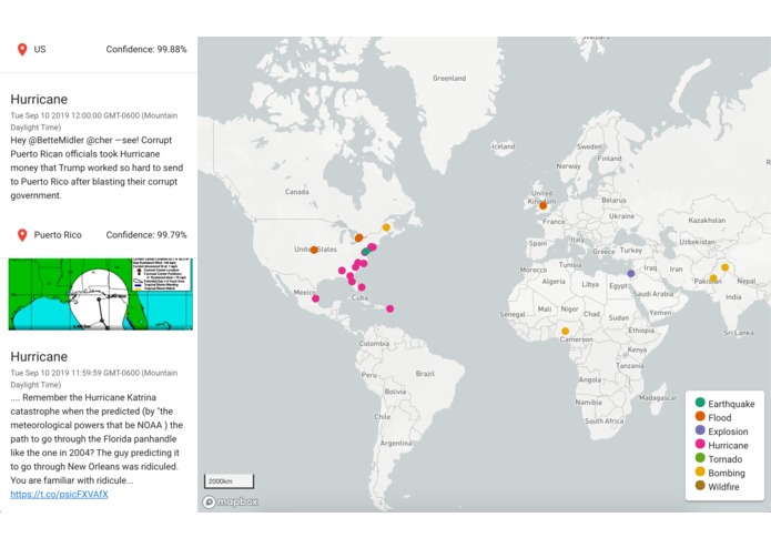 Disaster Watch on Azure – screenshot 2