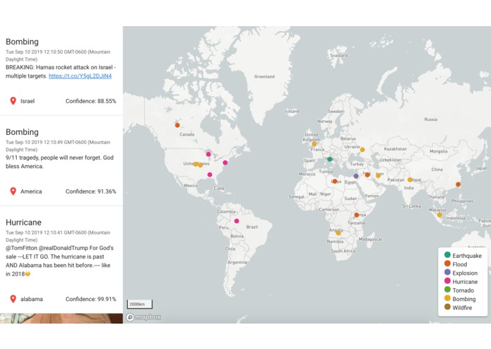 Disaster Watch on Azure – screenshot 4