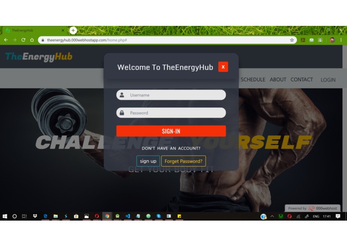 TheEnergyHub is a Gym project – screenshot 1