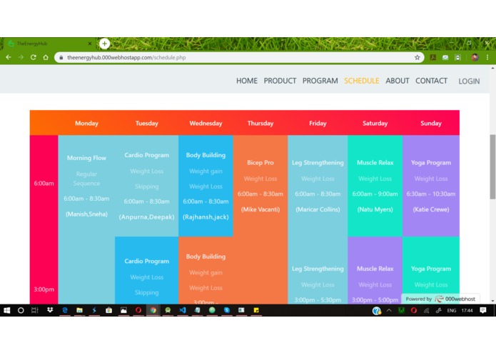 TheEnergyHub is a Gym project – screenshot 4