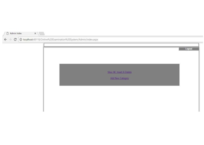 Online exam system  – screenshot 2