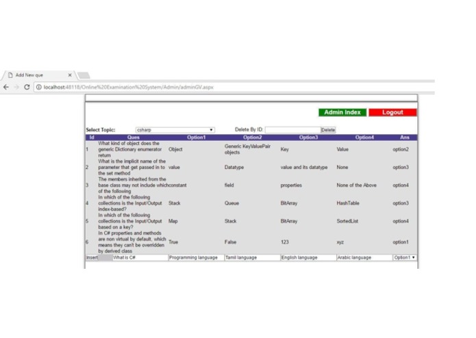 Online exam system  – screenshot 8