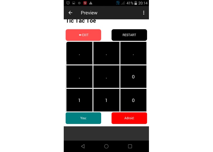 tic tac toe game – screenshot 1