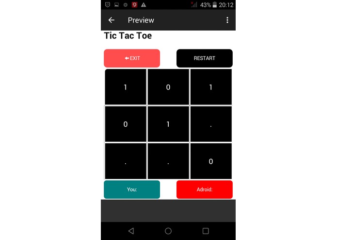 tic tac toe game – screenshot 2