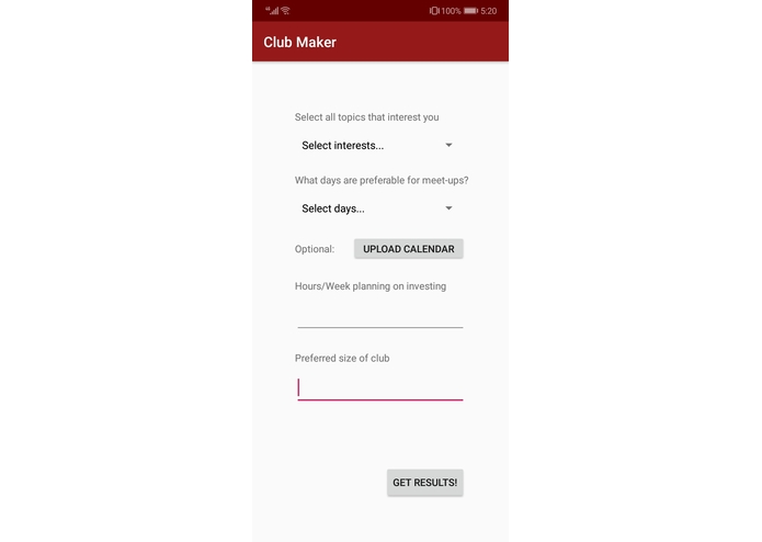 Club Matcher – screenshot 2