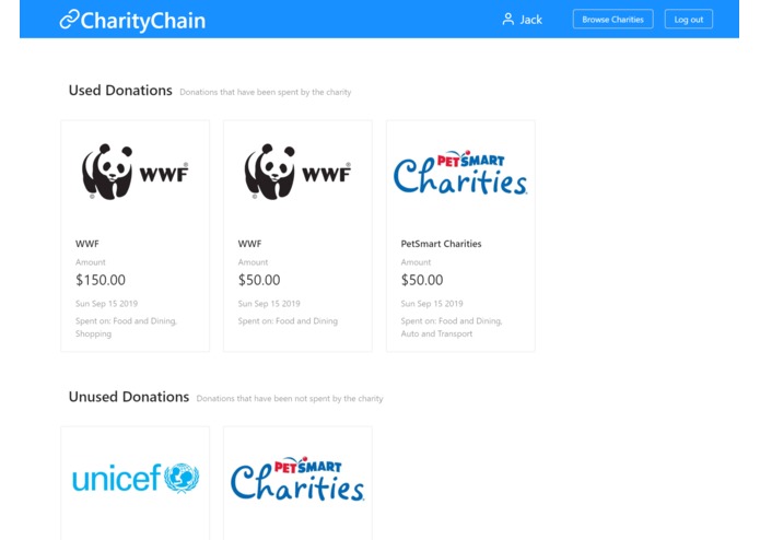 CharityChain – screenshot 3