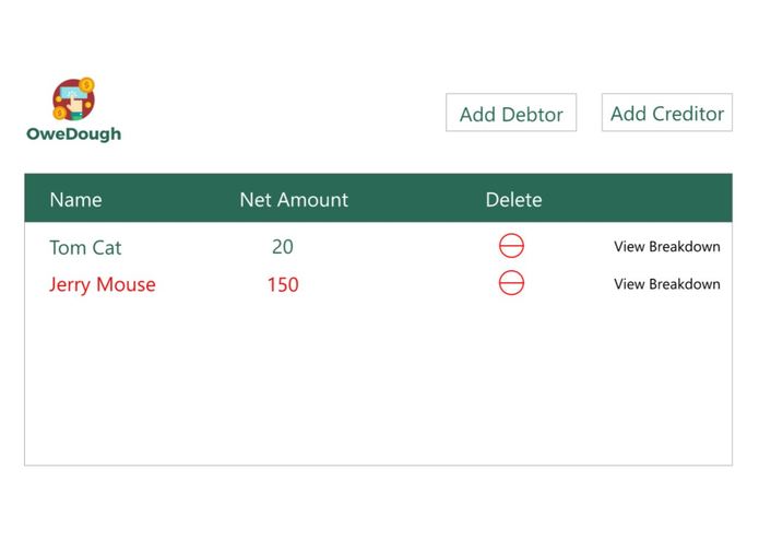 OweDough – screenshot 2
