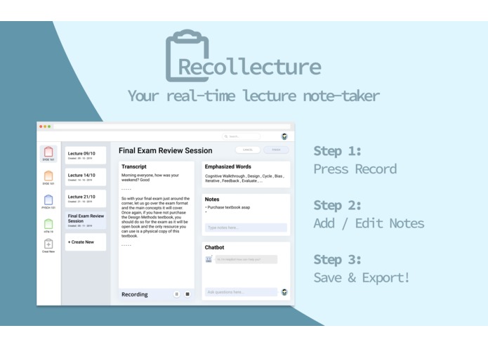 Recollecture – screenshot 2