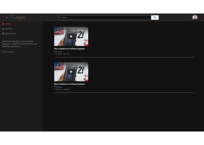 Yoogle – screenshot 2