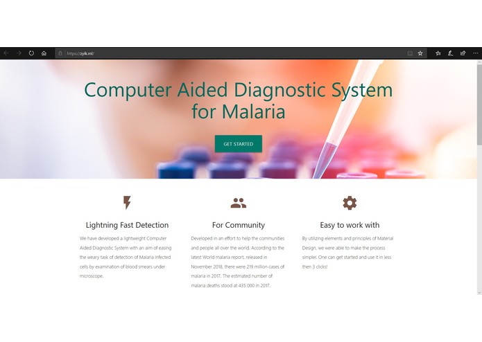 Computer Aided Diagnostic System for Malaria – screenshot 1