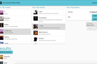 Personalized Playlist Maker for Spotify