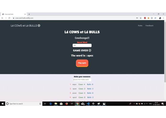Lé COWS et Lé BULLS – screenshot 2