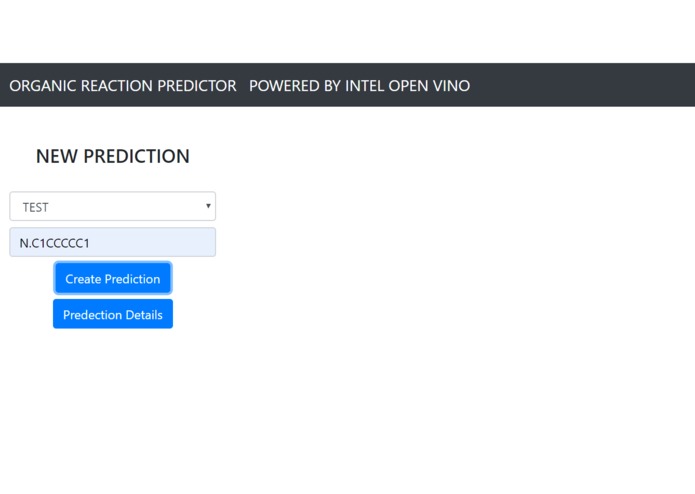 Organic Compounds predictor using Open VINO – screenshot 1