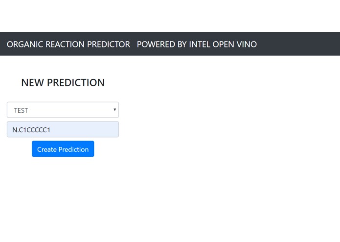 Organic Compounds predictor using Open VINO – screenshot 2