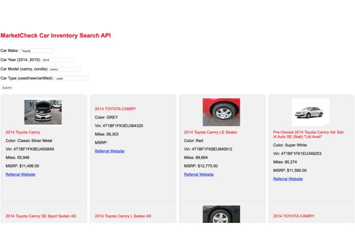AutoNation Challenge – screenshot 1