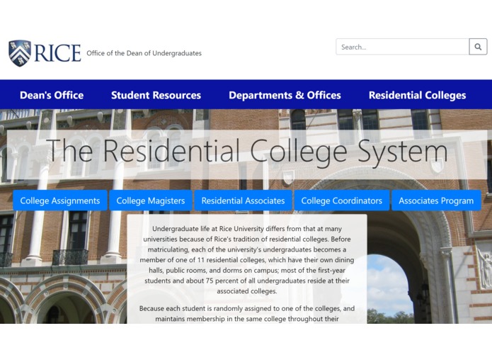 Res College Redesign – screenshot 1