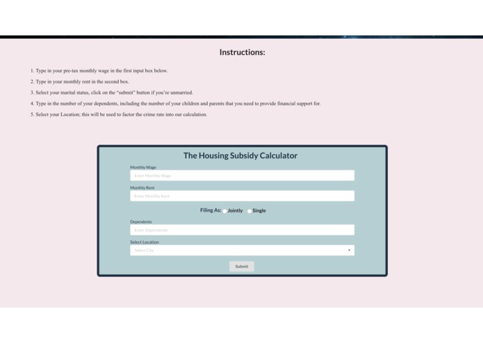 Affordable Housing Subsidy  – screenshot 1
