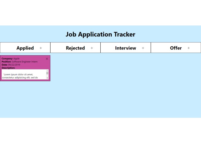 job-app-tracker – screenshot 2