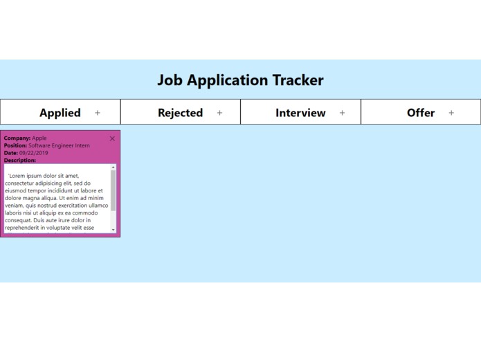 job-app-tracker – screenshot 3