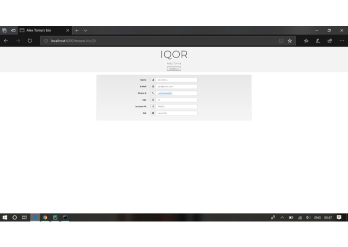 IQOR – screenshot 1