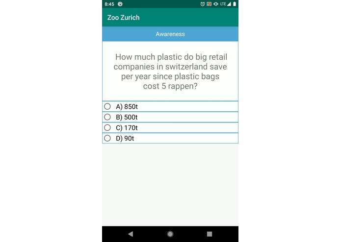 Climate impact quiz – screenshot 1