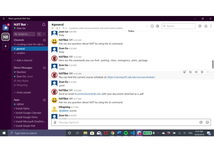 NJIT Help Bot – screenshot 2