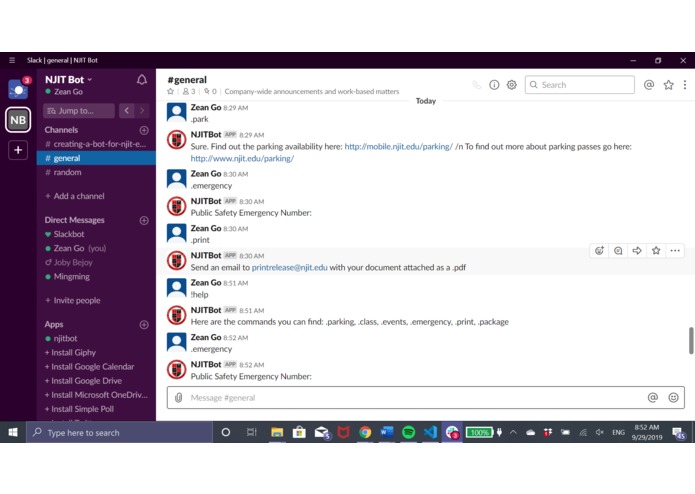 NJIT Help Bot – screenshot 3