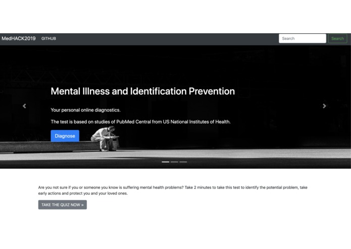 Mental Illness Identification and Prevention – screenshot 1