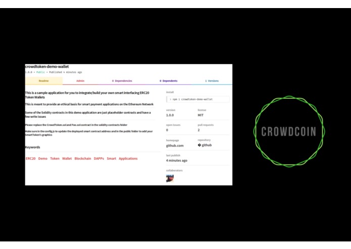 CrowdWallet: (CrowdToken Demo Wallet) – screenshot 1