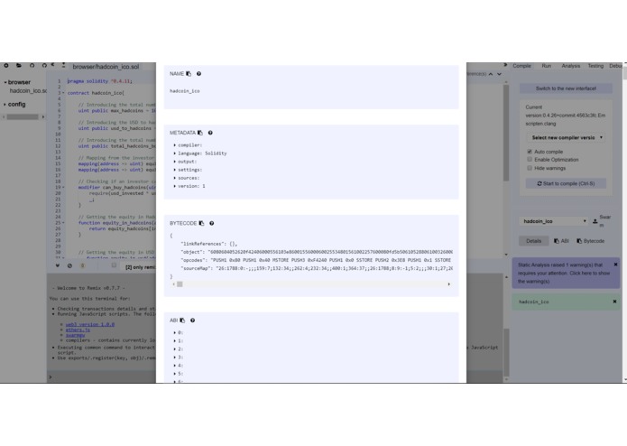 Hadcoin ICO – screenshot 3