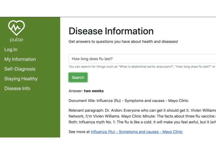 Pulse: health information at your fingertips – screenshot 3