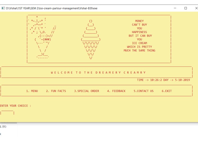 Ice-Cream-Parlour-Management-System – screenshot 1