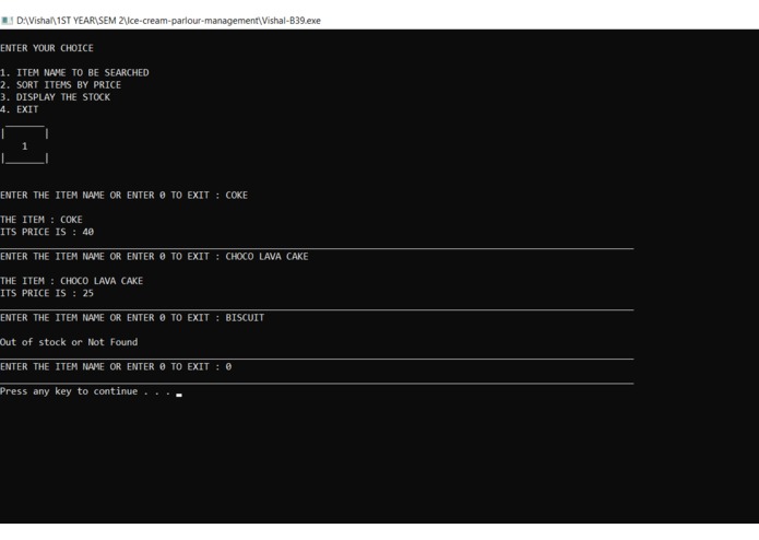 Ice-Cream-Parlour-Management-System – screenshot 2