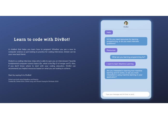 DivBot – screenshot 1