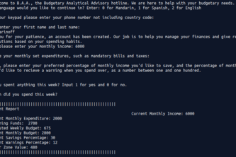 BAA: Budgetary Analytical Advisor