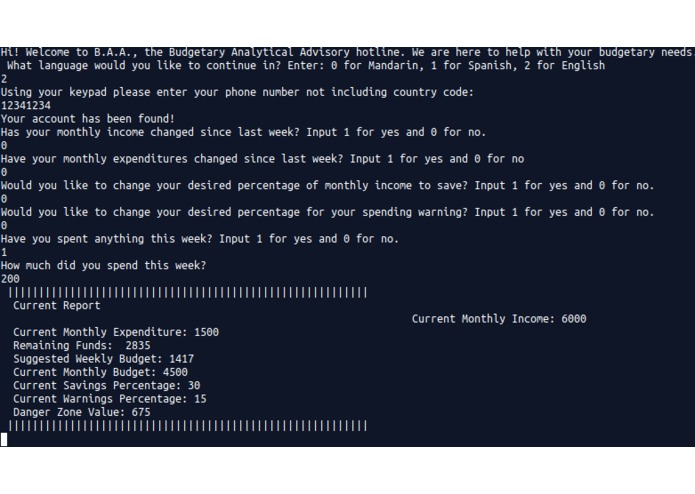 BAA: Budgetary Analytical Advisor – screenshot 2
