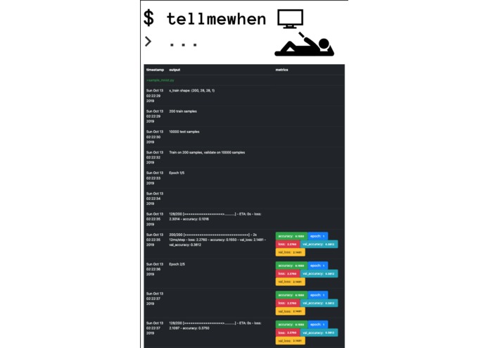 tellmewhen – screenshot 2