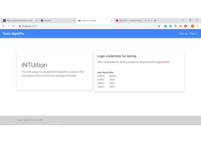 AX - ApplePie Threads WebApplication – screenshot 1